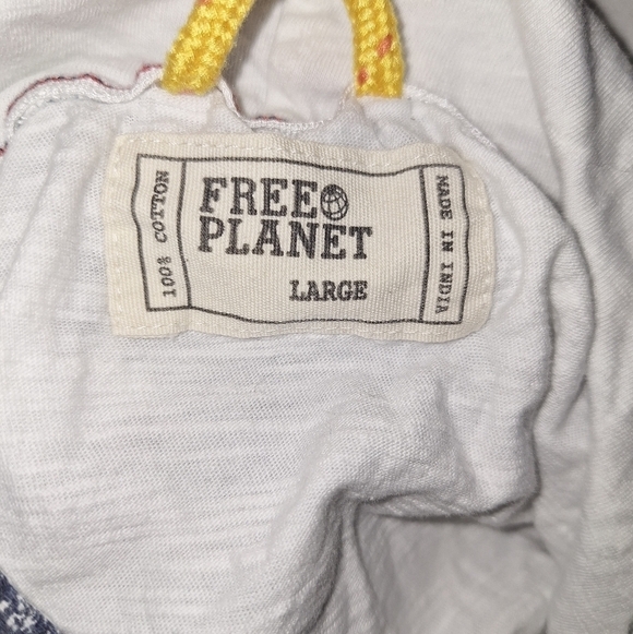 Free planet hooded T-shirt stars and stripes size large - Picture 5 of 5